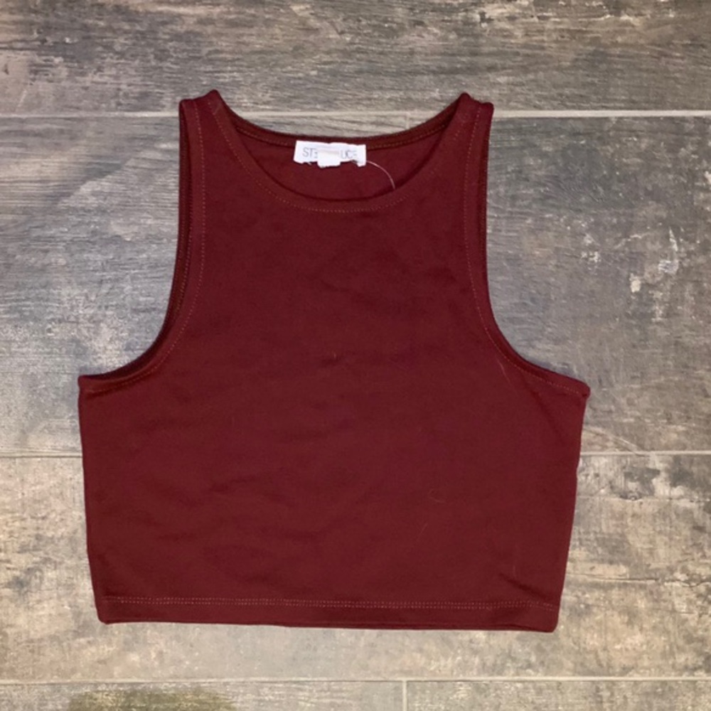 Stella Luce Maroon Crop Top
